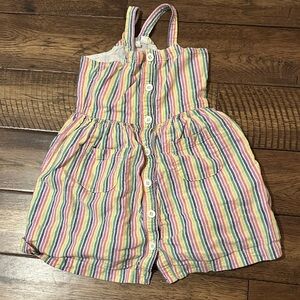 Rainbow striped toddler dress